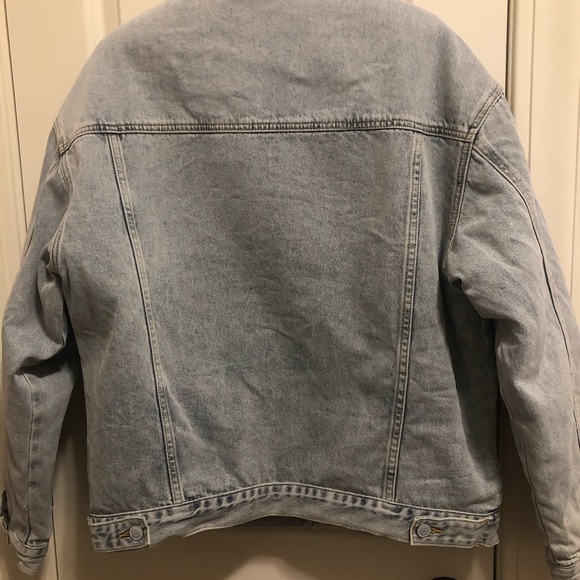 Vigoss Light Blue Jean Barn Jacket with Cream Sherpa Lining medium - Picture 5 of 7